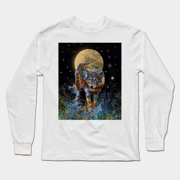 wolf Long Sleeve T-Shirt by BekimART